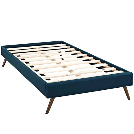 Fabric Platform Bed Frame with Round Splayed Legs - Platform Bed available at Alpine Outlets in Denver
