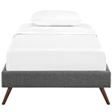 Fabric Platform Bed Frame with Round Splayed Legs - Platform Bed available at Alpine Outlets in Denver