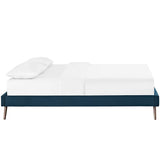 Fabric Platform Bed Frame with Round Splayed Legs - Platform Bed available at Alpine Outlets in Denver