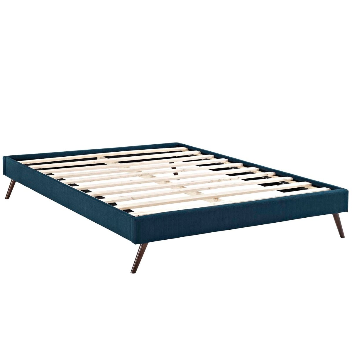Fabric Platform Bed Frame with Round Splayed Legs - Platform Bed available at Alpine Outlets in Denver