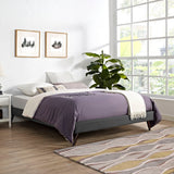 Fabric Platform Bed Frame with Round Splayed Legs - Platform Bed available at Alpine Outlets in Denver