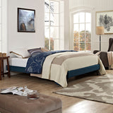 Fabric Platform Bed Frame with Round Splayed Legs - Platform Bed available at Alpine Outlets in Denver