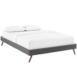 Fabric Platform Bed Frame with Round Splayed Legs - Platform Bed available at Alpine Outlets in Denver