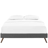 Fabric Platform Bed Frame with Round Splayed Legs - Platform Bed available at Alpine Outlets in Denver