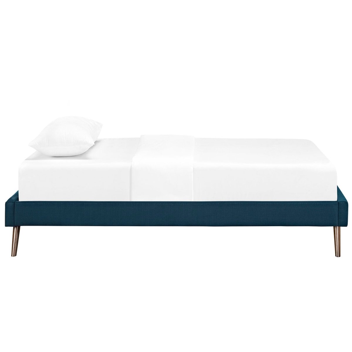 Fabric Platform Bed Frame with Round Splayed Legs - Platform Bed available at Alpine Outlets in Denver