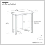 Redmond - Low Storage Cabinet - Hickory Brown