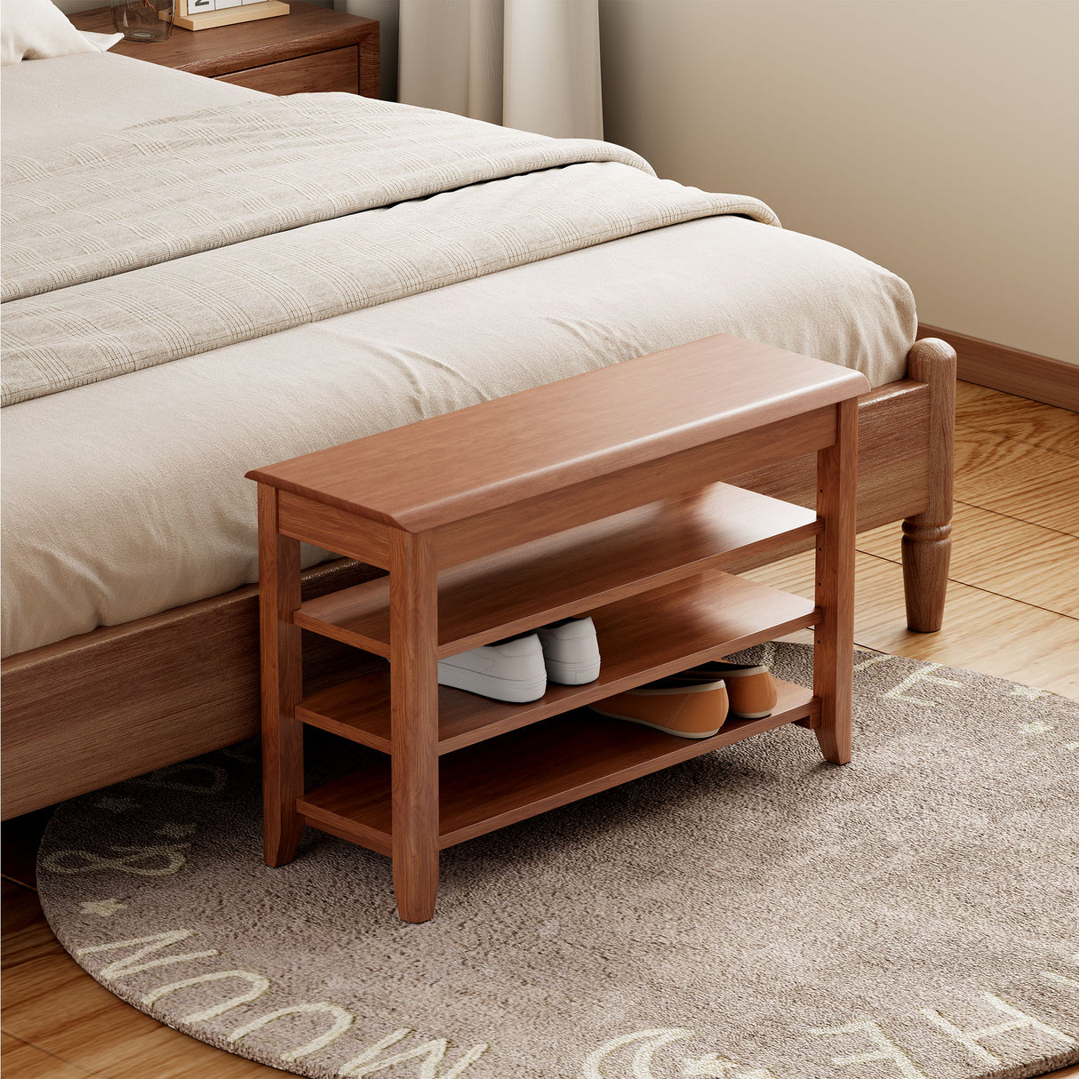 Multi Functional Double Layer Shoe Stool