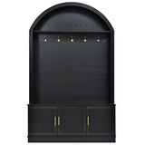 Arched Top Hall Tree With 5 Hooks