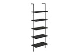 Bookshelf, Bookcase, Etagere, Ladder, 5 Tier, For Office, Marble Look Contemporary & Modern - Etageres - Alpine Outlets