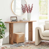 Farmhouse Mango Wood Console Table – Natural 46 Inch - Ottomans available at Alpine Outlets in Denver