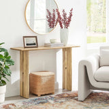 Farmhouse Mango Wood Console Table – Natural 46 Inch - Ottomans available at Alpine Outlets in Denver