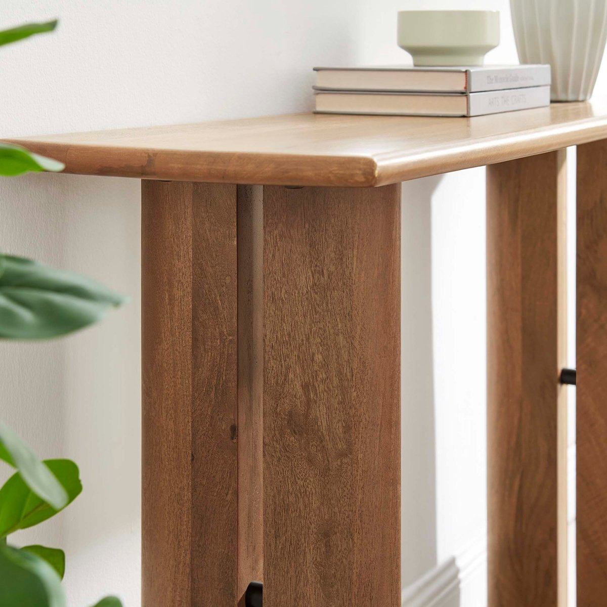Farmhouse Mango Wood Console Table – Natural 46 Inch - Ottomans available at Alpine Outlets in Denver