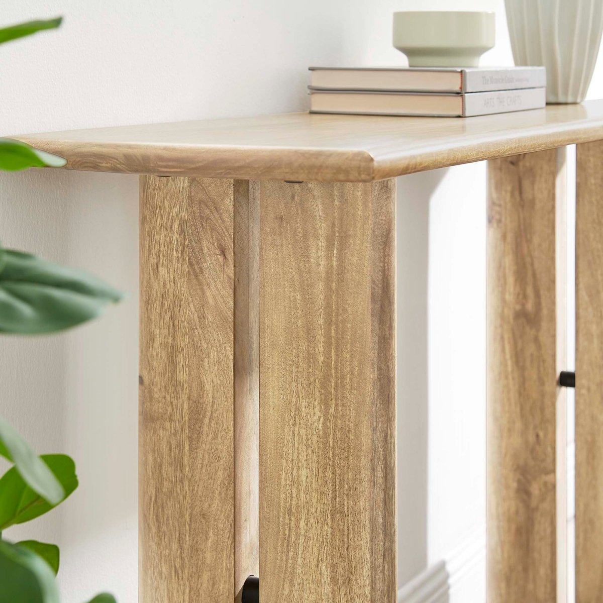 Farmhouse Mango Wood Console Table – Natural 46 Inch - Ottomans available at Alpine Outlets in Denver