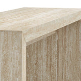 Faux Travertine Console Table with Apron – 54 Inch - Ottomans available at Alpine Outlets in Denver