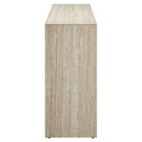 Faux Travertine Console Table with Apron – 54 Inch - Ottomans available at Alpine Outlets in Denver