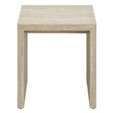 Faux Travertine Side Table with Apron – 22 Inch - End & Side Tables available at Alpine Outlets in Denver