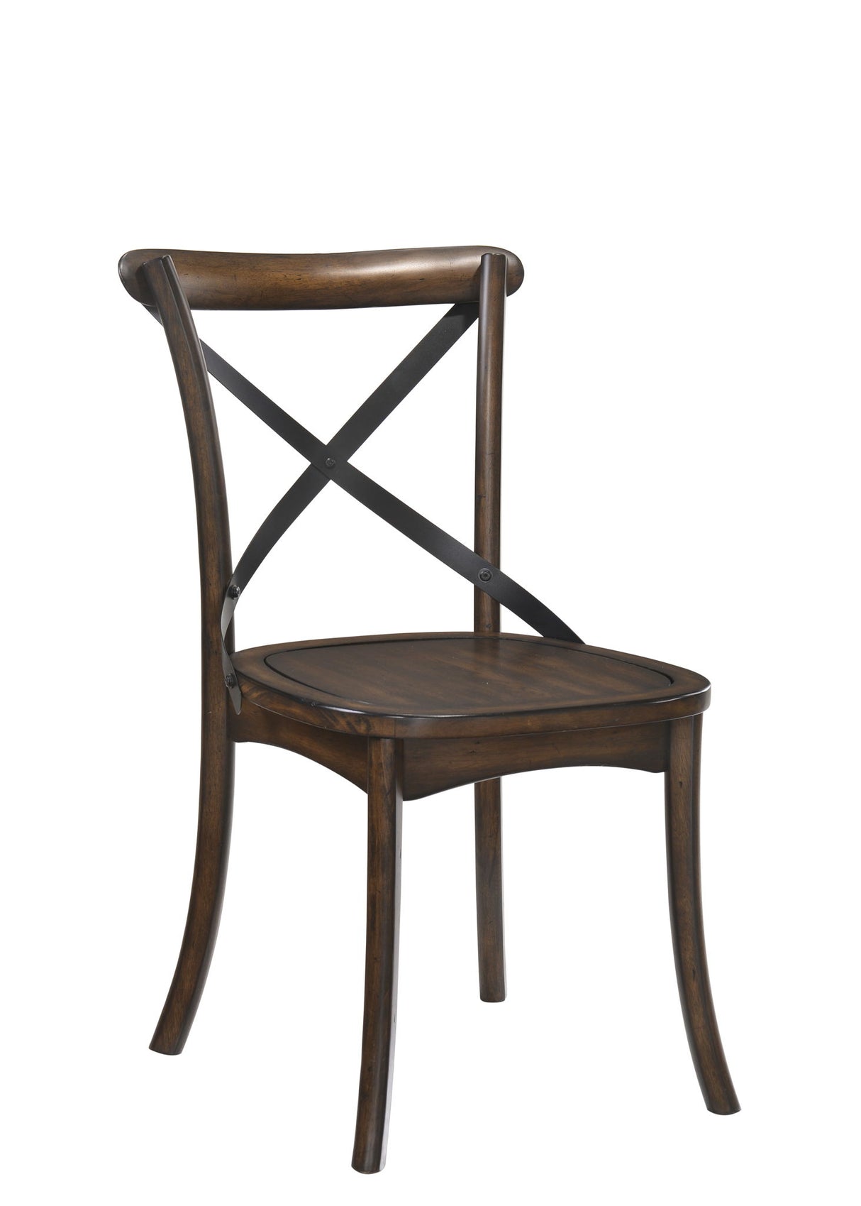 Kaelyn - Metal Side Chair (Set of 2) - Dark Oak - Chair Sets - Alpine Outlets