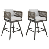 Alegria - Outdoor Patio Swivel Counter Stool Set