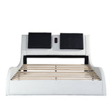 Platform Bed Frame With LED Lighting, tooth Music, Vibration Massage