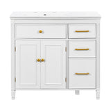 Bathroom Vanity With Sink Top, 3 Soft Closing Drawers