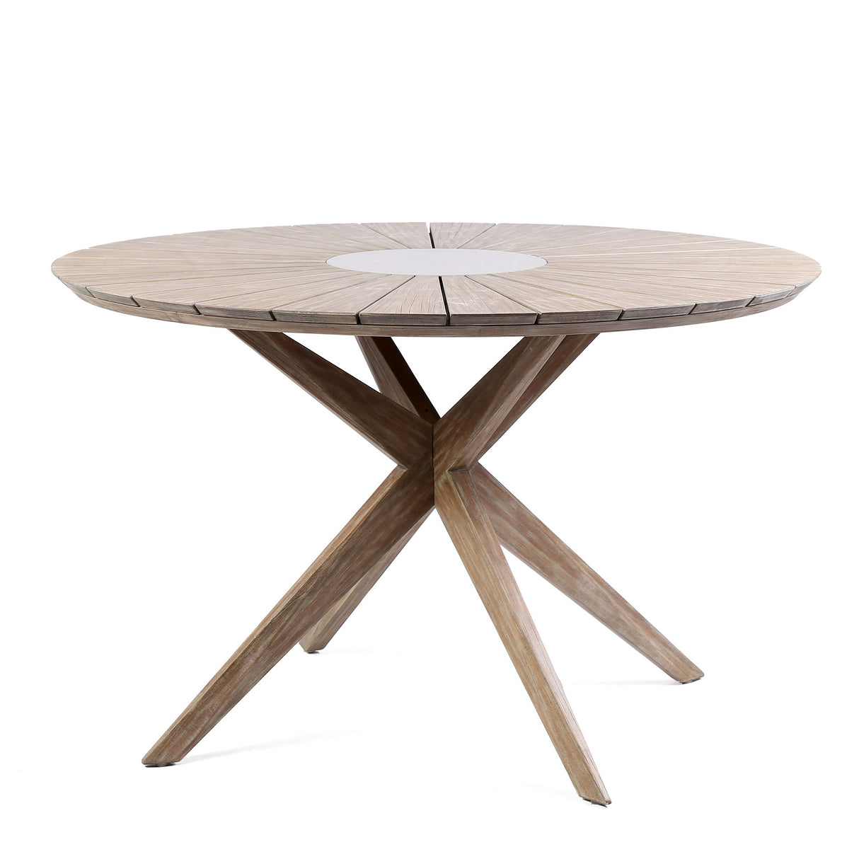 Oasis And Island - Outdoor 5 Piece Light Eucalyptus And Concrete Dining Set