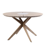 Oasis And Island - Outdoor 5 Piece Light Eucalyptus And Concrete Dining Set