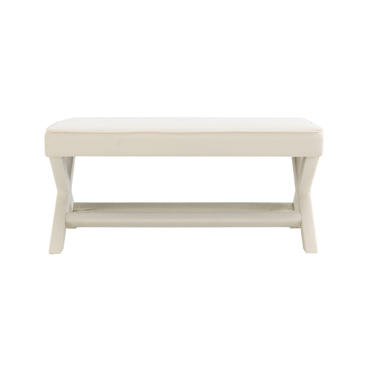 Comfort Double Bench Upholstered With X Crossed Legs
