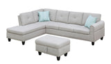Alger - Left Hand Facing Sofa & Chaise With Ottoman