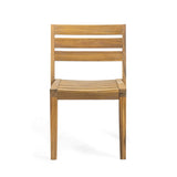 Outdoor Dining Side Chair (Set of 2) - Teak Finish