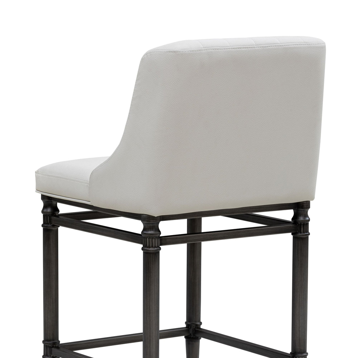 Marvin - Steel Frame Faux Leather Upholstered Counter Height Barstool