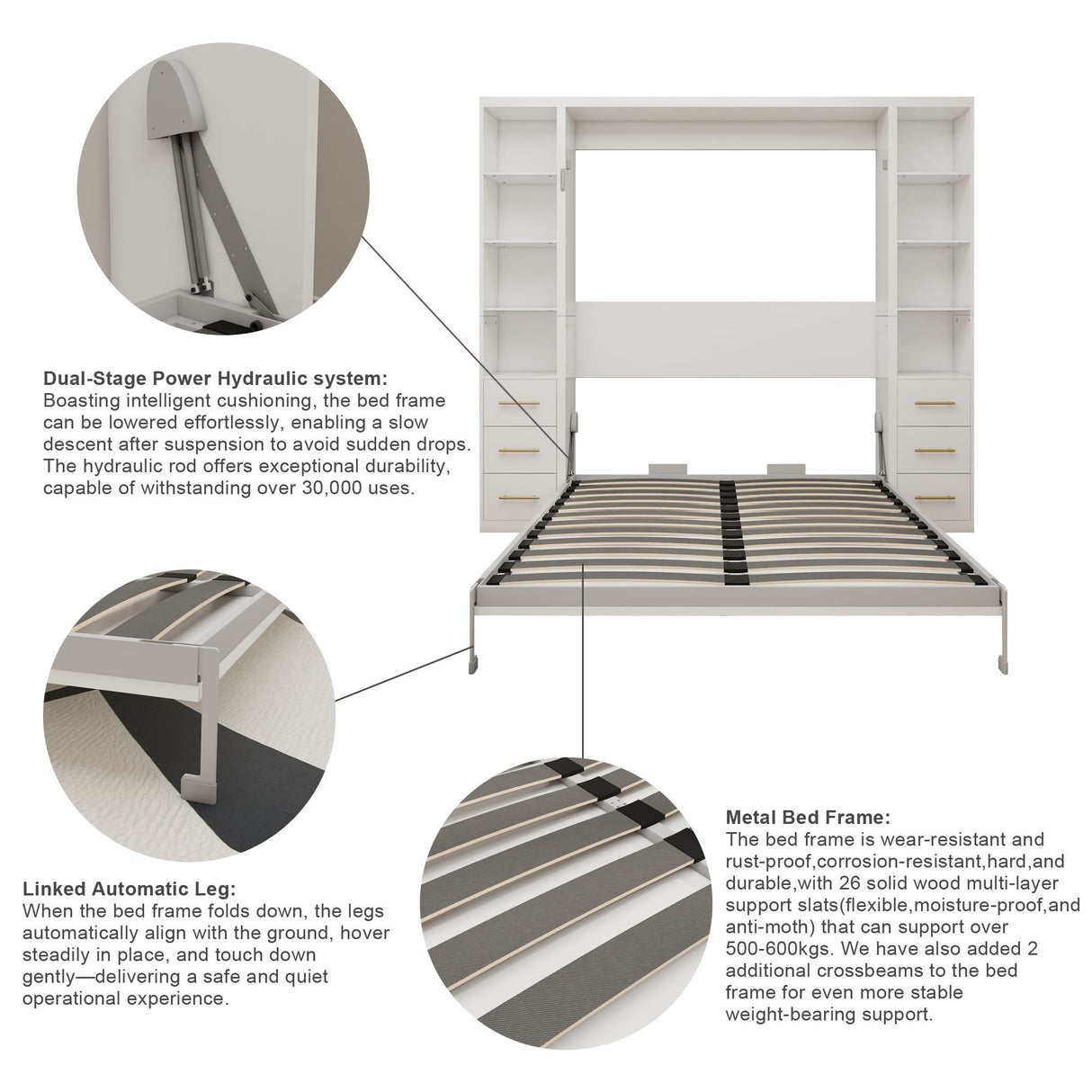 Multifunctional Vertical Murphy Wall Bed