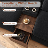 Modular Cloud Couch With Storage Console