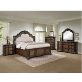 Nightstand, 3 Drawers - Brown / Coffee