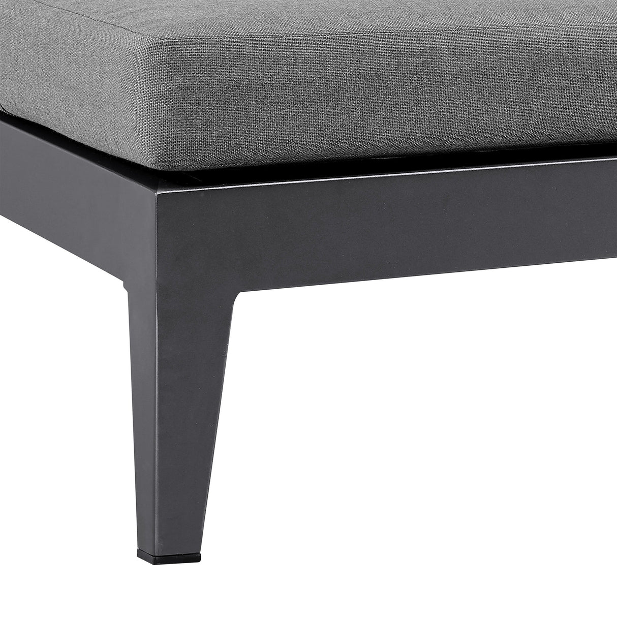 Menorca - Outdoor Patio Adjustable Chaise Lounge Chair In Aluminum With Gray Cushions
