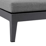 Menorca - Outdoor Patio Adjustable Chaise Lounge Chair In Aluminum With Gray Cushions