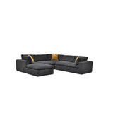 Custom Configuration Modular Sectional With Toss Pillows