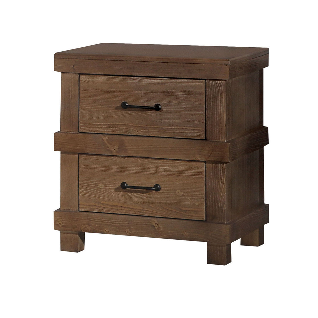 Adams - Antique Nightstand - Oak - Accent Nightstands - Alpine Outlets