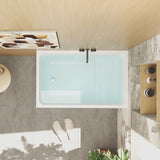 Gloss Freestanding Bathtub With Built In Seat