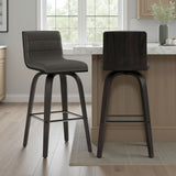 Vienna - 26" Swivel Counter Stool - Black Wood