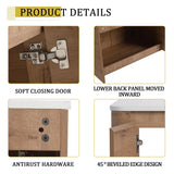 Wall Mounted Bathroom Vanity With Art Sink & 1 Soft Close Door
