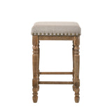 Farsiris - Weathered Counter Height Stool (Set 2) - Beige