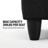 L - Shaped 3 Piece Sectional Sofa With Chaise, Storage Ottoman & Cup Holders