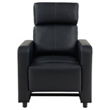 Warren - 4 Seater Home Theater With Wedge Console Recliners - Black