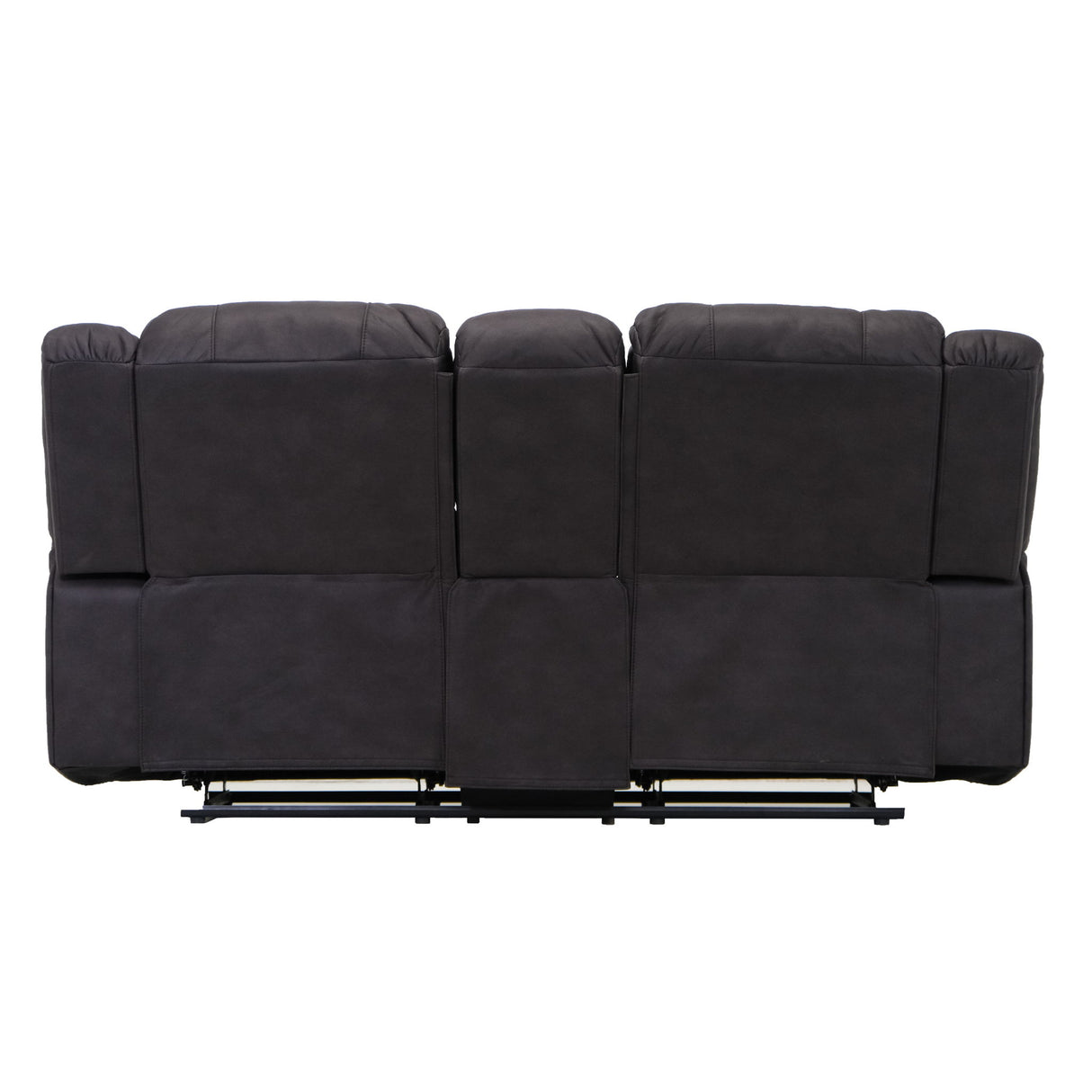 Reclining Console Loveseat - Black - Fabric