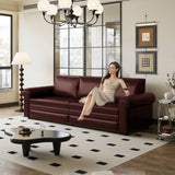 3 In 1 Convertible Sleeper Sofa With Nailhead Trim & Rolled Arm