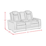 Lantana - Power Motion Loveseat With Power Headrest, LED, And Console