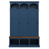 Classic Arched Design Hall Tree With 3 Hidden Storage