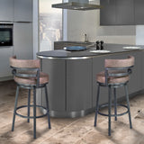 Madrid - Counter Height Swivel Bar Stool - Mineral