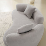 Modern Curved Loveseat