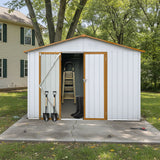 Garden Shed Outdoor Storage Building Waterproof Metal Frame 10x12ft